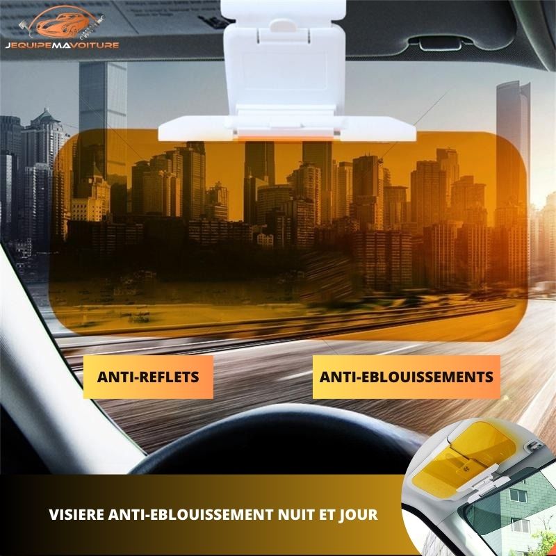 Visière Anti-éblouissement, 2 en 1 Voiture Transparente Anti-éblouissement  en Verre Pare-soleil de Voiture pour la Conduite de Jour et de Nuit :  : Auto et Moto