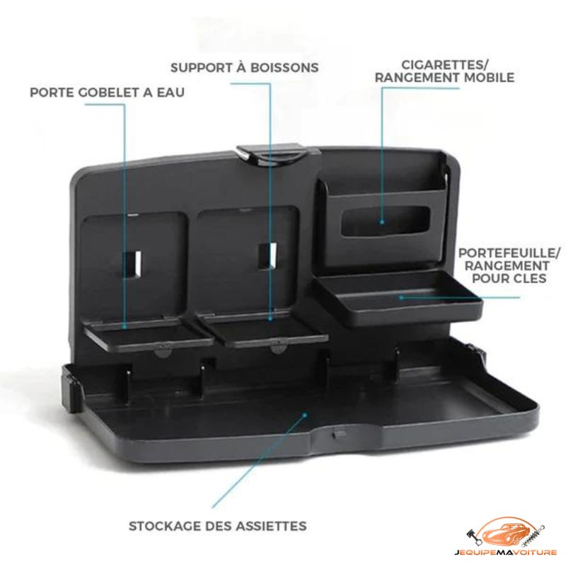 AutoTablex™ | Table de restauration pliable pour passager arrière